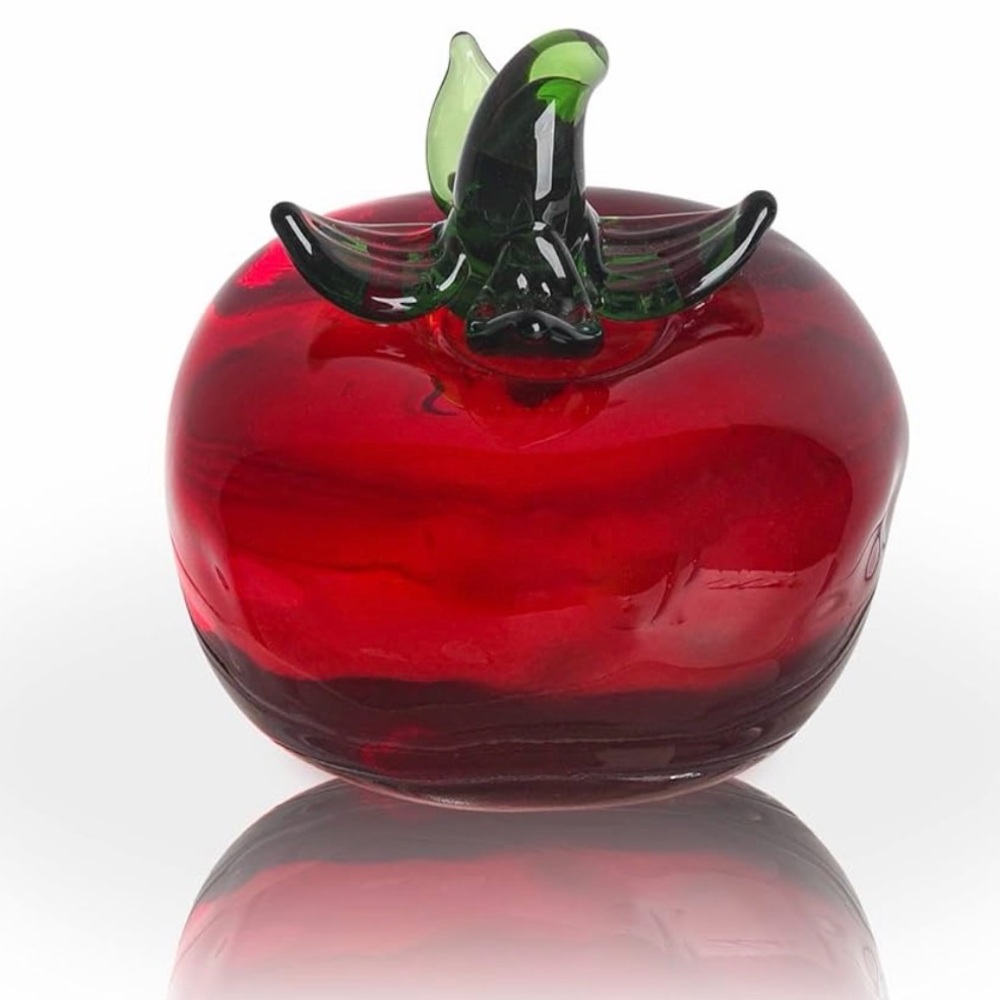 Red Glass‎ Apple / Tomato Paperweight